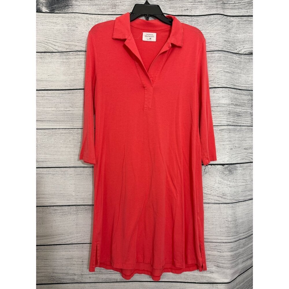 Southcott Salmon Collared Cotton Dress Size 3
